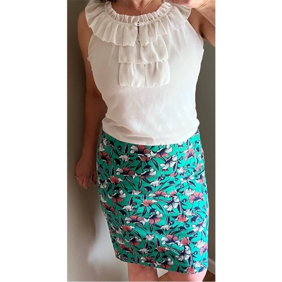 J crew floral pencil skirt size 6 - Picture 2 of 10